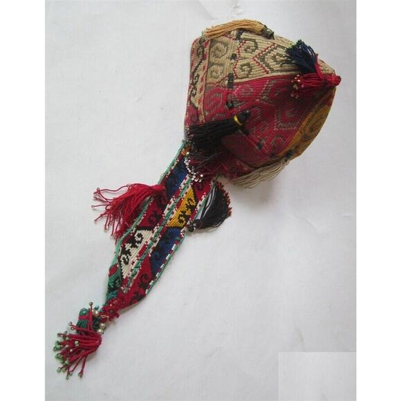 VTG Turkmen handmade hat, embroidery hat, skull turkoman Uzbek hat OLD MUSEUM - Picture 2 of 15